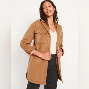 Soft-Brushed Long Utility Shacket
